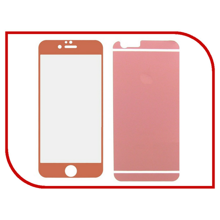 Аксессуар Защитное стекло Krutoff Front & Back для APPLE iPhone 6/6S Rose Gold Matte 21649