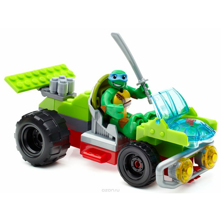 Mega Bloks Черепашки Ниндзя Half-Shell Heroes Конструктор Черепаший багги Лео DMW41_DMW43