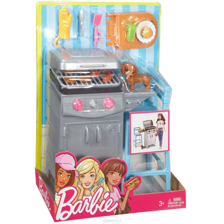 Barbie Мебель для кукол Отдых на природе Барбекю DXB69_DVX48