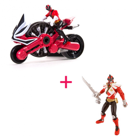 Игровой набор Power Rangers Samurai Power Rangers Samurai 31550NB Мотоцикл с фигуркой Могучего рейнджера 10 см + Фигурка самурая 10см