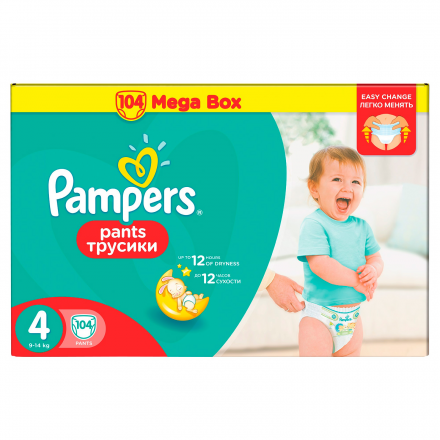 Набор Pampers №1 Трусики Pampers Pants 4-5 + салфетки