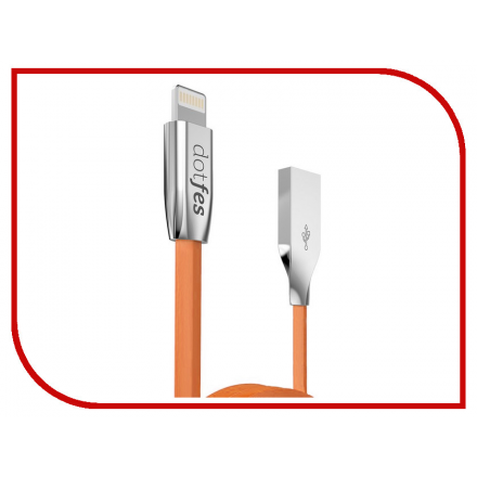 Аксессуар Dotfes USB - Lightning A04 2.5A 1m Orange 14620