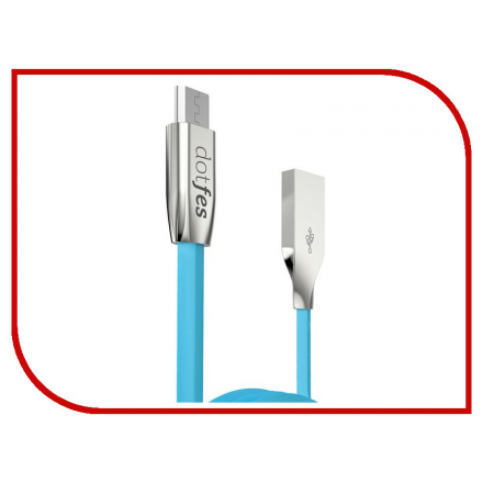 Аксессуар Dotfes USB - Micro USB A04M 2.5A 1m Blue 14640