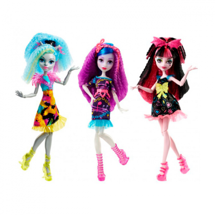 Monster High DVH65 Школа Монстров Неоновые монстряшки из серии &quot;Под напряжением&quot;, в ассортименте