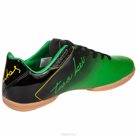 Бутсы для футзала 2K Sport "Santos", цвет: зеленый, черный. Размер 43 125418-green-black