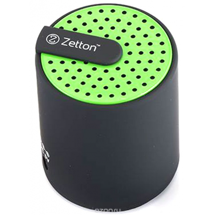 Zetton Cylinder, Black Green портативная Bluetooth-колонка (ZTLSBSCYLBG)