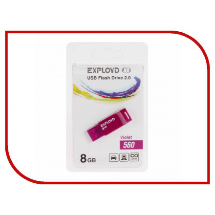 USB Flash Drive 8Gb - Exployd 560 EX-8GB-560-Violet