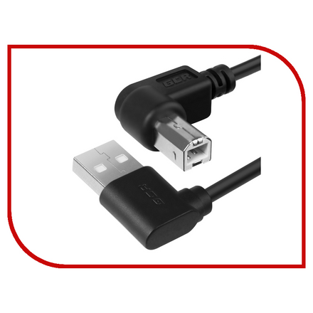 Аксессуар Greenconnect USB 2.0 AM - BM 0.5m Black GCR-AUPC5AM-BB2S-F-0.5m