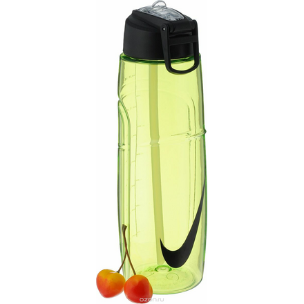 Бутылка для воды Nike "T1 Flow Swoosh Water Bottle 32oz", цвет: желтый, черный, 946 мл N.OB.91.713.32