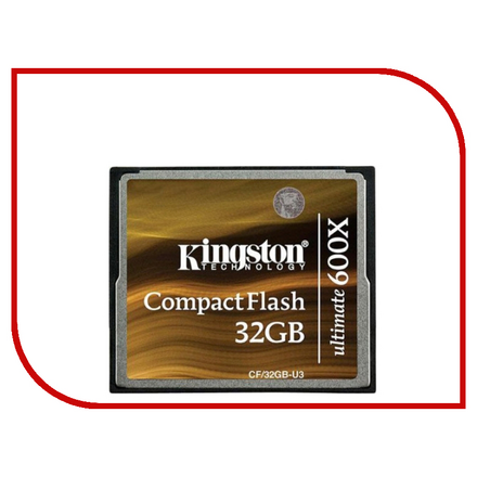 Карта памяти 32Gb - Kingston - Compact Flash Ultimate 600x CF/32GB-U3