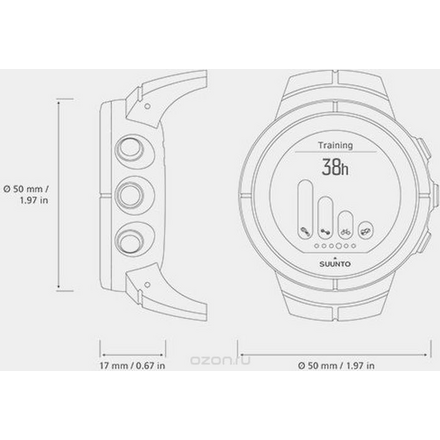 Часы спортивные Suunto "Spartan Ultra", цвет: черный