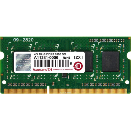 Transcend JetRam SO-DIMM DDR3 4GB 1600МГц модуль оперативной памяти (JM1600KSH-4G)