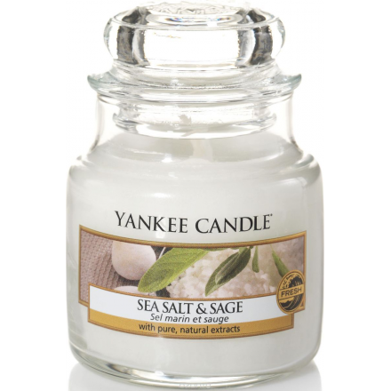 Ароматическая свеча Yankee Candle "Морская соль и шалфей / Sea Salt & Sage", 25-45 ч