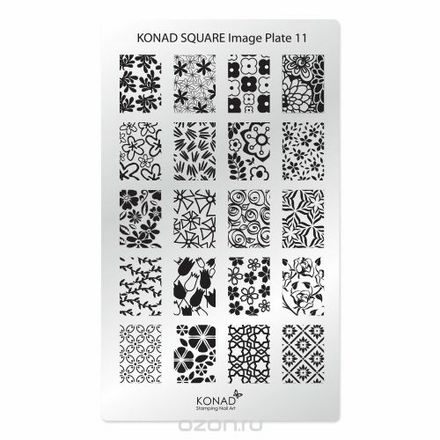 Konad Square Пластина для степинга Square Image Plate11