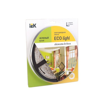 Светодиодная лента iek eco led lsr-3528g60-4.8-ip65-12v уп.5м зел. lsr1-5-060-65-1-05 302240