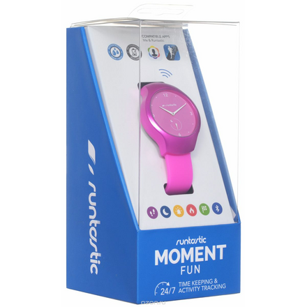 Часы наручные Runtastic "Moment Fun", спортивные, цвет: розовый. RUNMOFU3