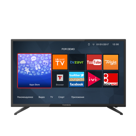 Телевизор 49" Thomson T49D18SFS-01B (FullHD 1920x1080, Smart TV, USB, HDMI, Wi-Fi ) черный