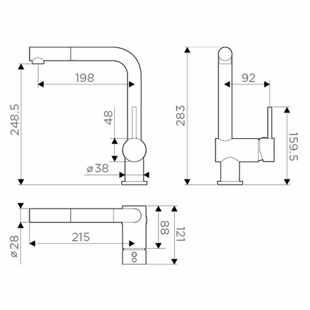 Смеситель для кухни Omoikiri Tanigawa-S 4994120