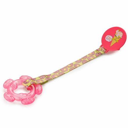 Прорезыватель Happy Baby с водой с держателем Water Teether Pink