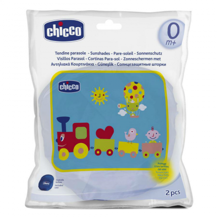 CHICCO защитные шторки д/автомобиля Safe &quot;Паровозик&quot;, на присосках. Сумка в комплекте 330822022