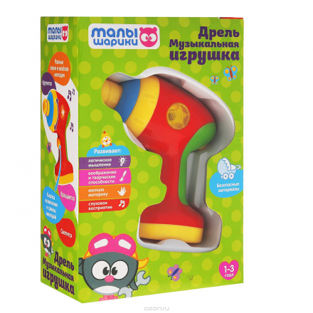 Музыкальная игрушка Малышарики "Дрель", со звуковыми эффектами MSH0303-008