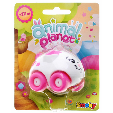 Машинка Smoby "Animal Planet: Зайчик", цвет: белый, розовый 211349_зайчик, белый