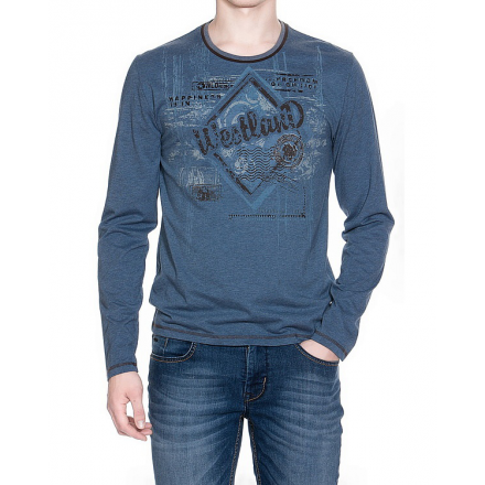 Футболка мужская LS 3317 DENIM_BLUE_MELANGE