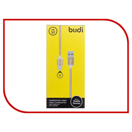 Аксессуар Budi USB - MicroUSB M8J172M 1m Gold