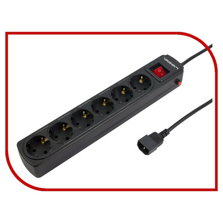 Сетевой фильтр Ippon BK-212 6 Sockets 1.8m Black