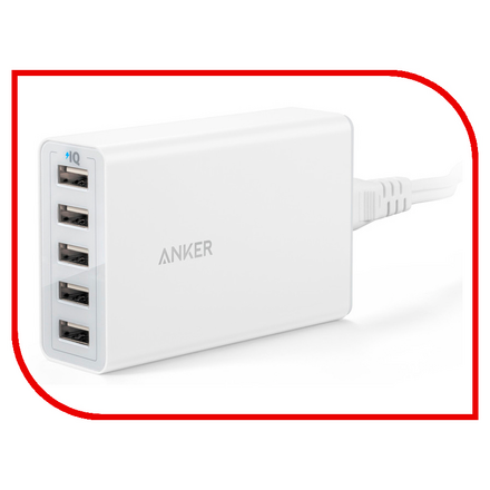 Зарядное устройство Anker PowerPort 5xUSB A2124L22 White 907007