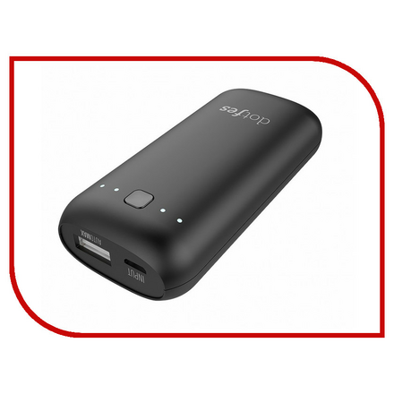 Аккумулятор Dotfes D04-5 AutoMax 5000mAh USB 2.1A Black 48460