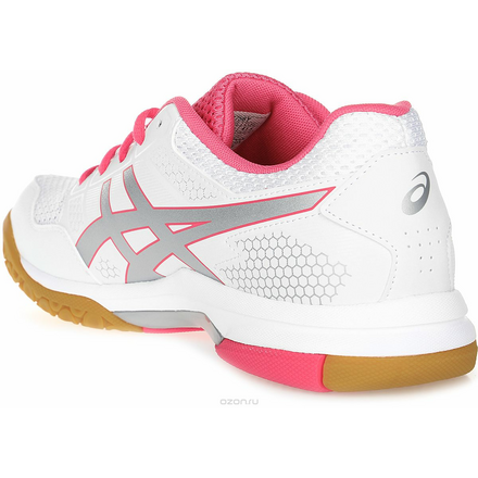 Кроссовки женские Asics Gel-Rocket 8, цвет: белый, коралловый. B756Y-0119. Размер 10 (40,5)