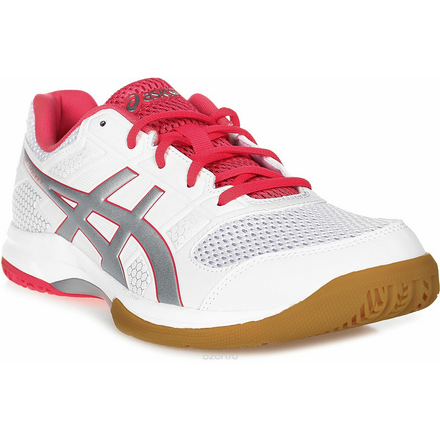 Кроссовки женские Asics Gel-Rocket 8, цвет: белый, коралловый. B756Y-0119. Размер 8 (38)