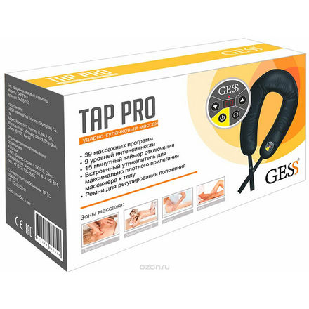 Gess Tap Pro ударнокулачковый массажер. GESS-157