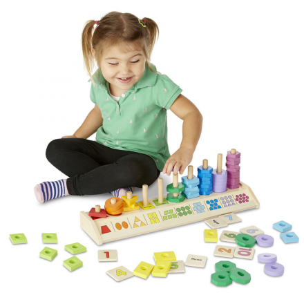 Melissa&Doug Деревянные игрушки Счеты-разложи по цветам 9275