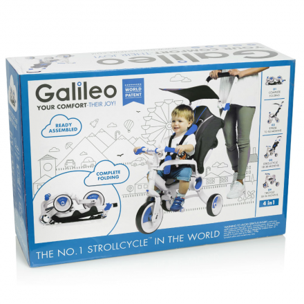 GALILEO Детский велосипед-коляска blue G-1001-B