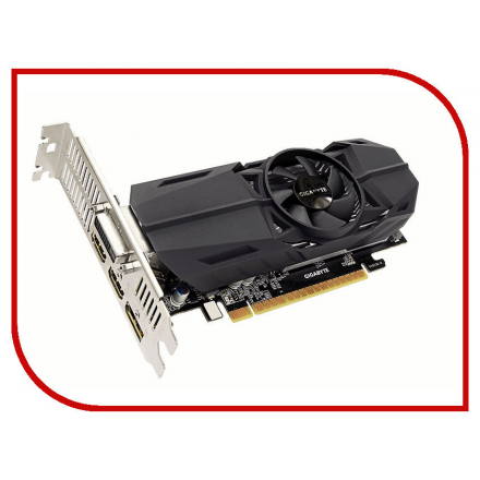 Видеокарта GigaByte GeForce GTX 1050 Ti 1328Mhz PCI-E 3.0 4096Mb 7008Mhz 128 bit DVI 2xHDMI HDCP OC Low Profile GV-N105TOC-4GL