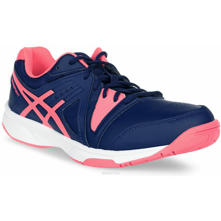 Кроссовки для тенниса женские Asics Gel-Gamepoint, цвет: темно-синий, розовый. E459L-4920. Размер 8H (38,5)