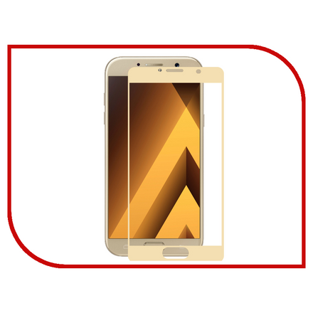 Аксессуар Защитное стекло 2.5D Samsung Galaxy A3 2017 InterStep IS-TG-SAMA320GD Gold 000B202