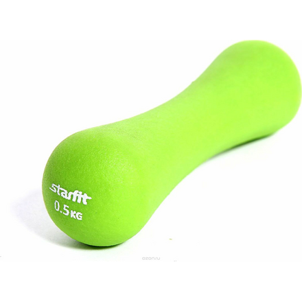 Гантель неопреновая "Starfit", цвет: салатовый, 0,5 кг УТ-00009075