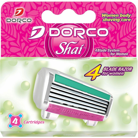 Dorco Kассеты для бритья "Shai 4", женские, 4 шт. 851230