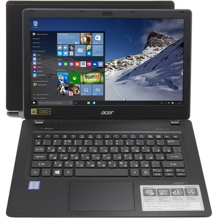 Acer Aspire V3-372-76HX (черный) Aspire V3-372-76HX (Intel Core i7-6500U 2500 Mhz/13.3&amp;quot;/1920х1080/8192Mb/128Gb HDD/DVD нет/Intel® HD Graphics 520/WIFI/Windows 10 Home)