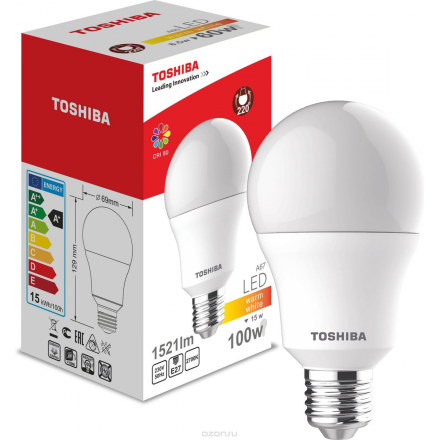 Лампа филаментная "Toshiba", теплый свет, цоколь E27, 2,5W, 2700K. 101315031A