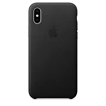 Чехол для iPhone Apple iPhone X Leather Case Black (MQTD2ZM/A)