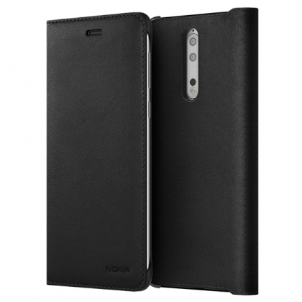 Чехол для сотового телефона Nokia 8 Leather Flip Cover Black (СP-801)