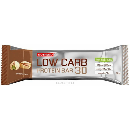 Протеиновый батончик Nutrend Low Carb Protein bar 30, 80 г, pistachio NTD5731