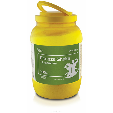 Протеин bbb "Fitness Shake + L-carnitine", печенье, сливки, 1,5 кг 105277