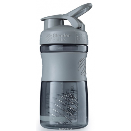 Шейкер спортивный BlenderBottle "SportMixer", цвет: серый, 591 мл BB-SM20-PGRE