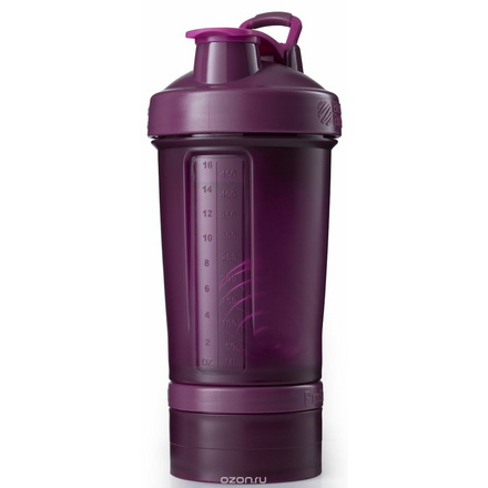 Шейкер спортивный BlenderBottle "ProStak Full Color", с контейнером, цвет: фиолетовый, 650 мл BB-PRSK-FPLU