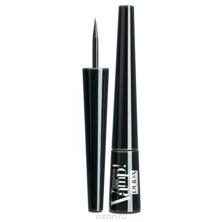 PUPA Подводка для глаз тон 100 с фетровым аппликатором VAMP! DEFINITION LINER, черная,2,5 мл. 040037100